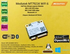 Wifi 6 Mpcie Minipci-express 802.11AC/AX WiFi+Bluetooth 5.2 MT7921 AX1800 Linux picture