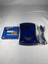 iomega Zip 250 USB-Powered External Drive Blue Z250USBPCMP Tested W/ 100mb disc picture