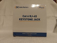 Cable Matters Cat 6 RJ-45 Keystone Jack 50 Pack picture