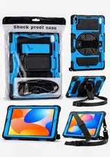 Shockproof Blue Black Silicone Tablet Case with Stand and Strap picture