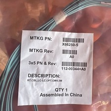 NetApp LC-LC Fiber Optic Cable X66250-5 PART NUMBER 112-00344+A0 picture
