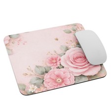 Light Pink Floral Mouse Pad picture