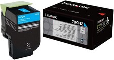 Lexmark 700H2 Original Cyan High Capacity Toner Cartridge 70C0H20 picture