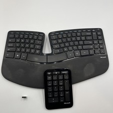 Microsoft Sculpt Ergonomic Wireless Keyboard and Number Pad Model 1559 W/ USB picture