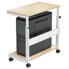 EUREKA PC Stand Computer Cart 2 Tier Rolling Wheels picture