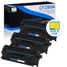3PK CF280A 80A BLK Toner Cartridge For HP LaserJet Pro 400 M401a M401dw M425dn picture