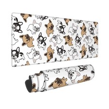 French Large Gaming Pad 31.5x11.8 Inches - Non-Slip Waterproof Base, Stitched... picture