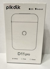 PikDik D11 Pro Wireless Bluetooth Thermal Mini Label Printer - Portable White picture