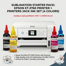 ET-2760 EcoTank Epson–Ready for Sublimation Printing + Extra Ink Included *READ* picture