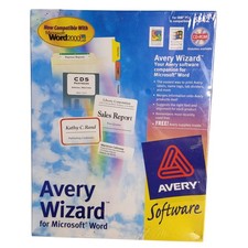 Avery Wizard Software CD-ROM 5342 For Microsoft Word Windows 95 98 Word 2000 picture