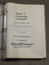 Abacus Super C Language Compiler and Software Disk & Guide For C-64 & C-128 Rare picture