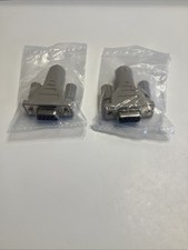 Lot Of 2 -PS2F to DB9F Female Female Serial Mouse Adapter Gender Screw down post picture