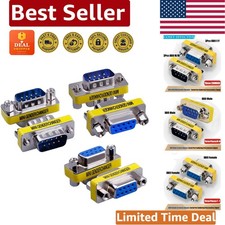 Durable 6-Pack DB9 Mini Gender Changer - Nickel-Plated for Corrosion Resistance picture