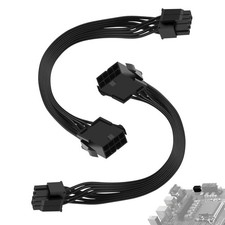 2 Pack CPU 8 Pin ATX Power Extension Cable, EPS 8 PIN Male (4+4) to 8 PIN Fem... picture