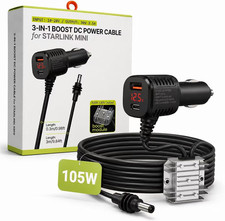 105W Car Adapter Compatible with Starlink Mini, 12V-24V to 30V DC Power Cable wi picture