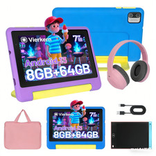 Kids Tablet 7 inch Android 13 Tablets 32GB 64GB Octa-core Shockproof Blue ＆ Pink picture