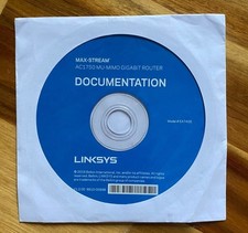 Vintage 2016 Belkin Linksys Max-Stream AC1750 MU-MIMO Gigabit Route PC Doc CD picture