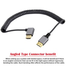 NFHK HDMI 2.0 Male to HDMI Male 4K 60hz Stretch Coiled Cable for Computer picture