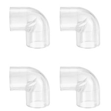 4pcs Clear Elbow Fitting, 90 Degree 14mm ID PC Pipe Fitting Adapter picture