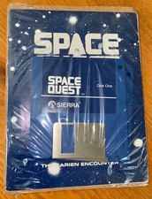 Very Rare New Sierra Blue Disk w/Cool Blue Space Quest Label  3.5