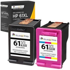 2PK Replacement for HP61XL Black Color Ink Cartridges 2543 2544 2545 3000 3050 picture