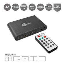 SIIG 4x1 HDMI Seamless Quad-Split Multi-Viewer Switcher (ceh25r11s1) picture
