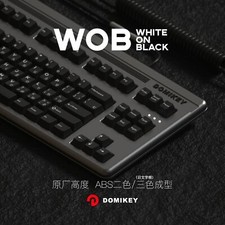 Domikey WOB White On Black Keycaps Cherry Profile For Custom Mechanical Keyboard picture