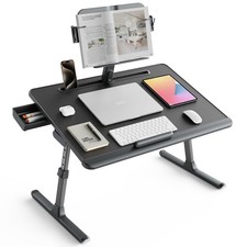 SAIJI Laptop Desk for Bed [XXL Extra Large] with Upgraded Book Stand picture