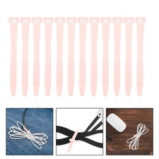 12Pcs Silicone Cable Winders for Cable Organizer Pink picture
