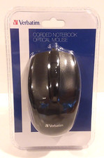 Verbatim 98106 Corded Notebook Optical Mouse Wired USB BLACK for PC or MAC NEW picture