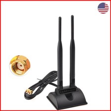 6.5ft Extension Included - Dual Band WiFi Antenna with RP-SMA Male Connector picture