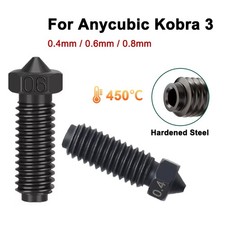 3D Printer 0.4mm/0.6mm/0.8mm Hardened Steel Nozzles For Anycubic Kobra 3 Parts picture