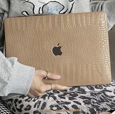 2in1 Brown Crocodile PU Leather Case For Macbook M5 Air 13 15 Pro 14 16 12 11 in picture