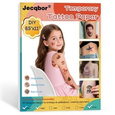 Printable Temporary Tattoo Paper for Inkjet Printers, 30 Sheets, 8.5