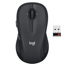 Logitech M510 Comfort Plus Wireless Mouse Black USB Receiver Open Box New picture