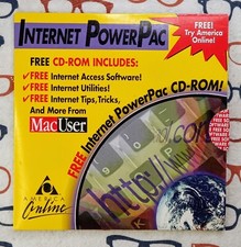 America Online Internet Power Pac 1995 Macintosh CD-ROM MacUser Magazine picture