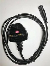 3m UK Mains Plug to C7 Figure/Fig 8 Power Cable - 240V Transformer Charger Lead picture