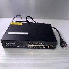 10Gtek 8 POE Ports + 2 Uplink Ports 10/100 MBS power supply switch power supply picture