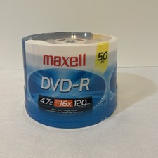 Maxell DVD-R Video Recordable Discs 4.7GB 16x 120 Min 50 Pack Spindle picture