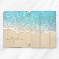 Custom Name Ocean Sand Beach Case For iPad A16 Mini 6 7 A17 Pro 11 Air 13 5 10 2 picture