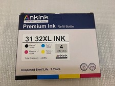 New Ankink 31 32XL Ink 4 Packs Refill Bottles Sealed HP Ink Tank picture