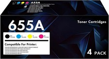 655A Toner Cartridge 4 Pack For HP 655A CF450A CF451A CF452A CF453A Color, 1768 picture