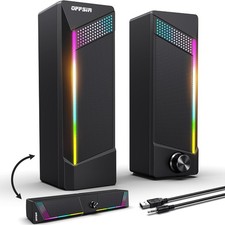Computer Speakers, 2 in 1 PC Speaker , Gaming Speakers for Black  picture