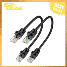 Cat6 Ethernet Cable 1FT 2-Pack Short Patch Cable Support 10Gbps Network Speed picture