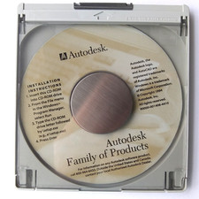 Autodesk Family of Products CD 1994 AutoCAD Software Disc Windows Vintage picture
