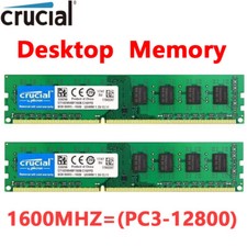 Crucial DDR3 16GB (2X8GB) KIT 1600 MHz PC3-12800 DIMM 240-Pin Non-ECC Memory RAM picture