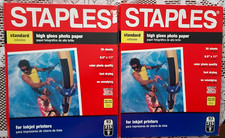 Set of 2 Staples High Gloss Photo Paper 8.5” X 11” Standard 26 Sheets #471861 picture