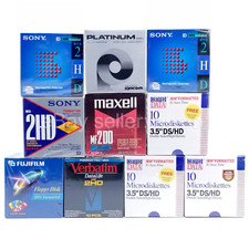 Lot 117x NEW 3.5” Floppy Disks, Fujifilm Sony Verbatim Maxell Certified Platinum picture