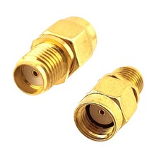 2pcs RP-SMA Male to SMA Female Adapter FPV WiFi LTE Antenna Pin Hole Converter picture