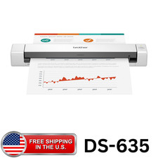Brother Portable DS-635 Monochrome/Color Compact Mobile Document Scanner NEW picture